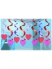 Ukras CANDY HEARTS HANGING SWIRL DECORATION