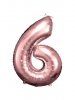 Large Number 6 Rose Gold Foil Balloon N34