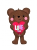 LRG SHP SATIN LOVE BEAR P35