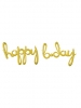 Script Phrase Happy Bday Gold